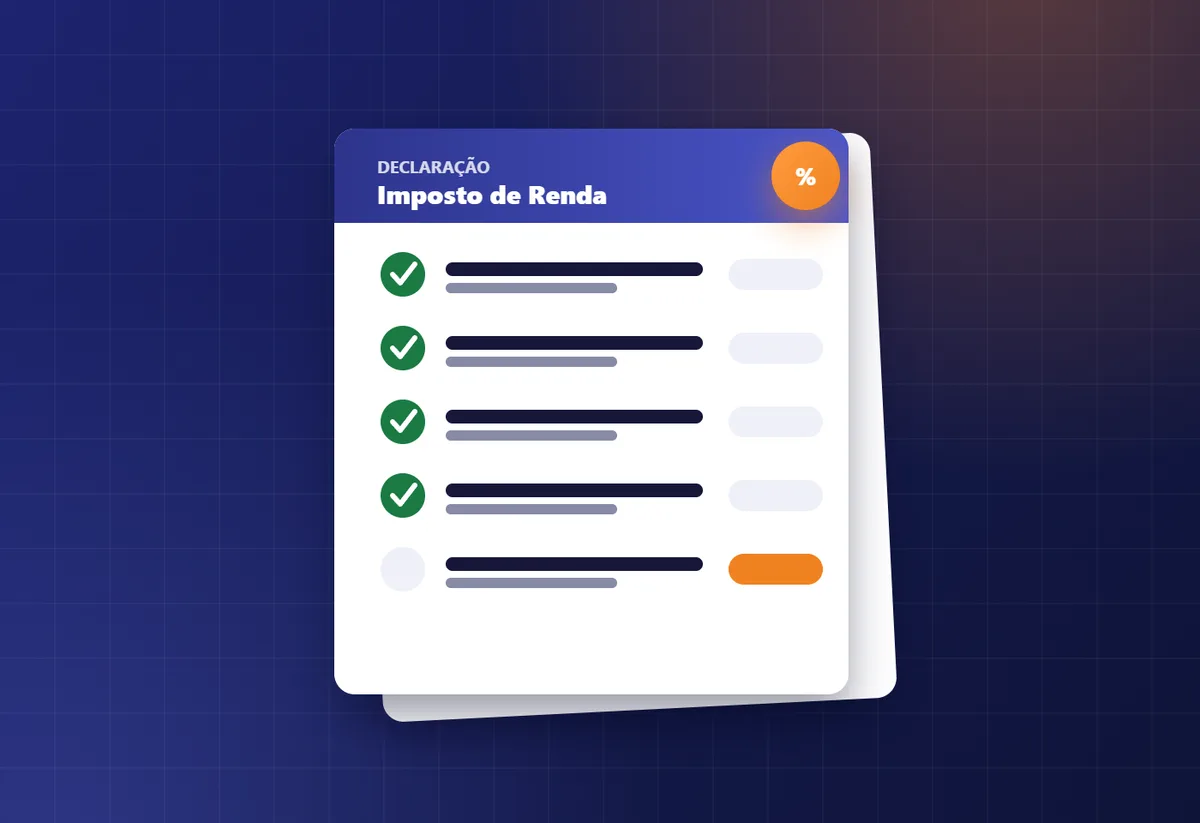 Ilustração de declaração de imposto de renda